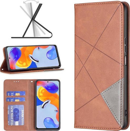 Чохол книжка SHLab Prisma Xiaomi Redmi Note 11 Pro (4G/5G) Brown