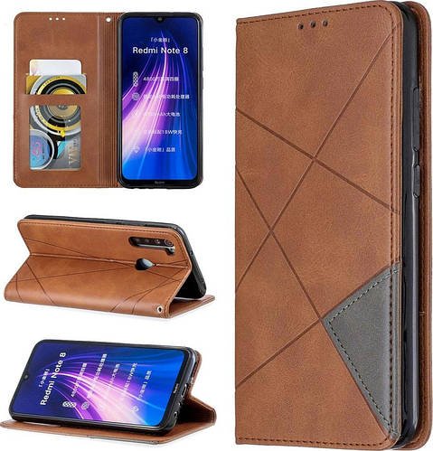 Чохол книжка SHLab Prisma Xiaomi Redmi Note 8 2021 Brown