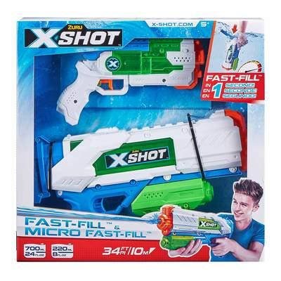 Набір водяних бластерів Fast Fill Medium And Small, X-Shot (ємний резервуар для води) 56225