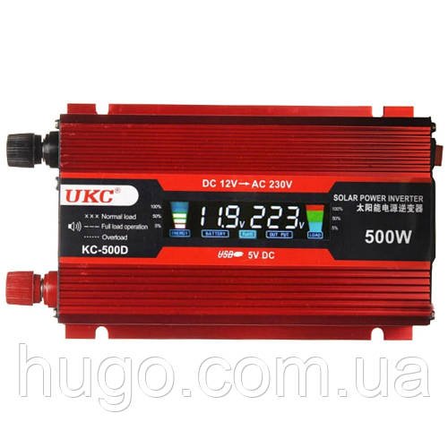 Перетворювач напруги з дисплеєм 500W, AC/DC, KC-500D / Автомобільний інвертор