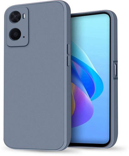 Силіконовий чохол HardCorner OPPO A96 (з мікрофіброю) Gray Blue