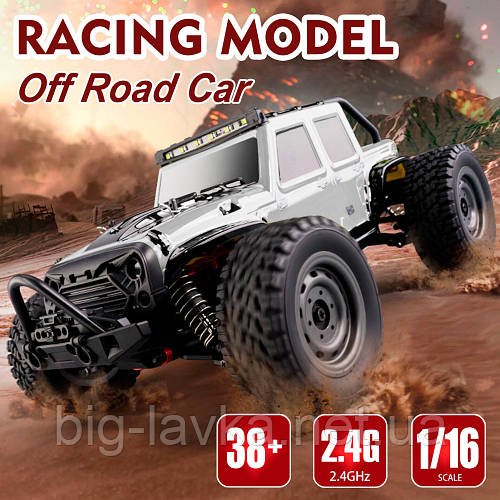 Радіокерована машинка 4x4 Gantry 16103 з LED підсвічуванням 1:16  Білий