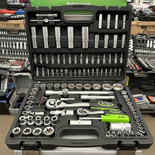 Набір інструментів ALLOID 108 шт. 1/2" і 1/4": трещотки, головки, біти, подовжувачі в ударостійкому кейсі