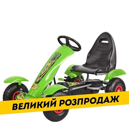 Дитячий карток Bambi M 1450-5 Зелений | Педальна машинка веломобіль (машинка для картингу)