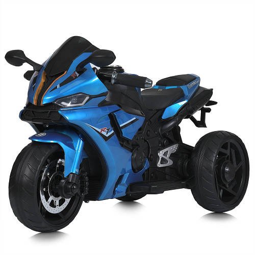 Мотоцикл електричний триколісний дитячий Bambi (2 мотори по 35W, 1 аккум. 12V5A) M 5823ELS-4 Синій