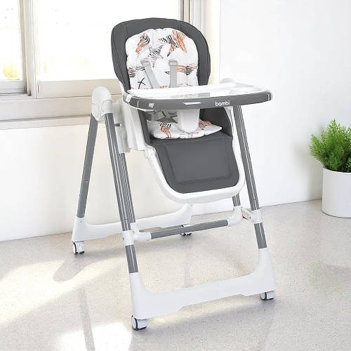Стільчик для годування Bambi з механічним укачуванням M 5897 Gray Сірий