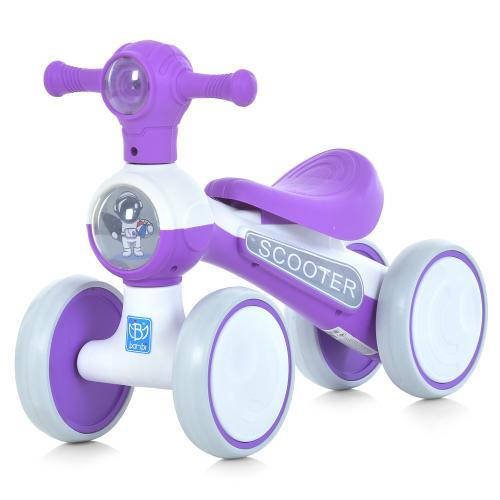 Каталка-толокар мотоцикл Bambi (музика, світло, на батарейках) M 5729-9 Фіолетовий