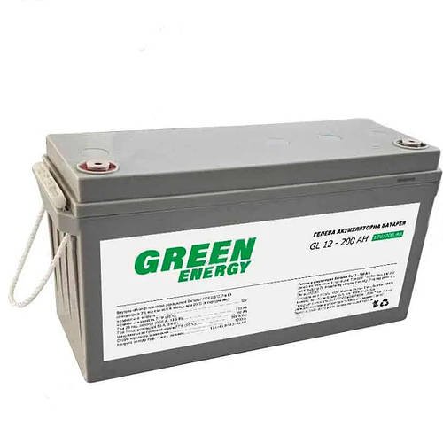 Акумулятор гелевий Green Energy 12V/200Ah для безперебійника Акумуляторна батарея з герметичним корпусом