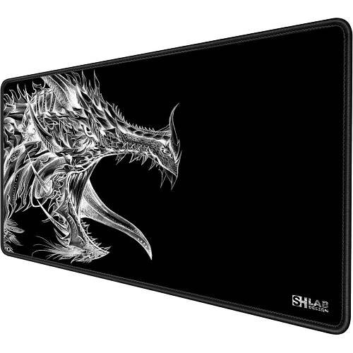 Ігрова поверхня (килимок для мишки) SHLab Дракон BnW SHM-850 (70х40 см)