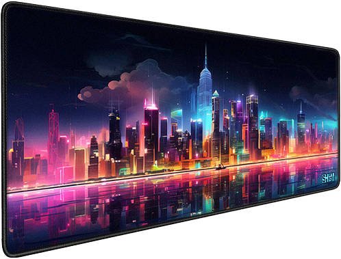 Ігрова поверхня (Килимок для мишки) SHLab Futuristic Neon City SHM-363 (70х30 см)