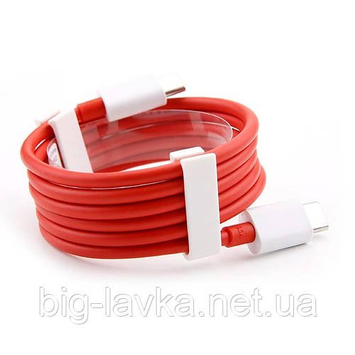 Зарядний кабель 65 Вт Oneplus USB type C - type C  Червоний