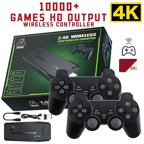 Ігрова приставка Game Stick Lite M8 64Gb 4K, Ігрова приставка універсальна HDMI, Бездротова приставка HP227