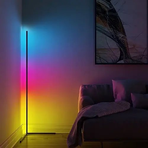 Підлогова кутова лампа-торшер RGB STAND 1.2 м з пультом керування YU227