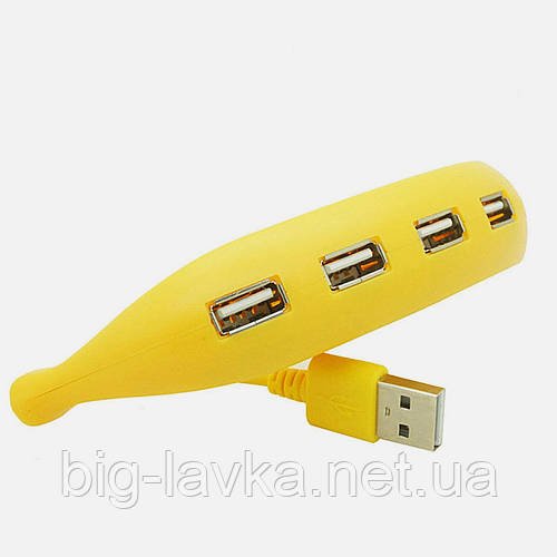 Хаб на 4 порта Usb 2.0  Жовтий