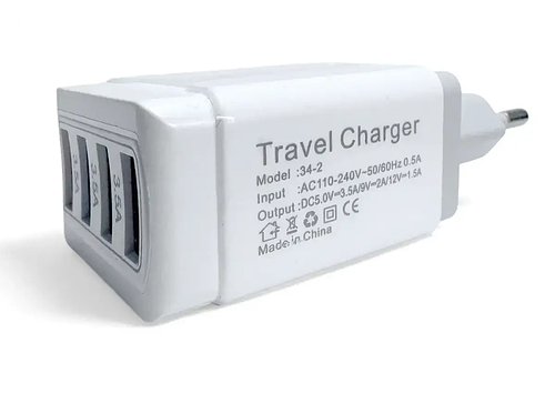 Зарядний пристрій 220В 3,5А QC3.0 USBx4 Quick Charger 34-2 для портативних пристроїв