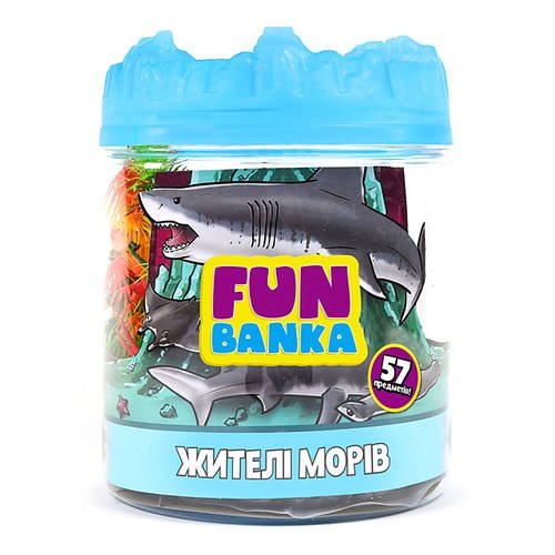 Набір з тваринами ігровий FUN BANKA Мешканці Морей (57 елементів, морські жителі, декор) 320077