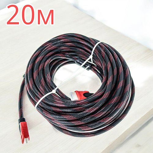 Інтерфейсний кабель HDMI-HDMI (V1.4) довжиною 20 метрів з фільтром, підтримка HD та 3D сигналу