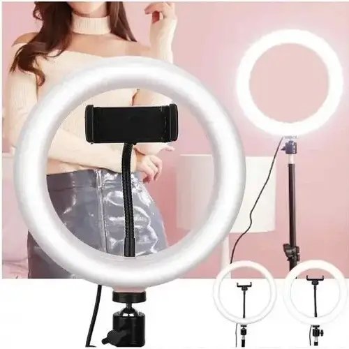 Кільцева LED-лампа YQ-320B (30 см) з тримачем телефона для б'юті селфі Ring Light Лучшая цена
