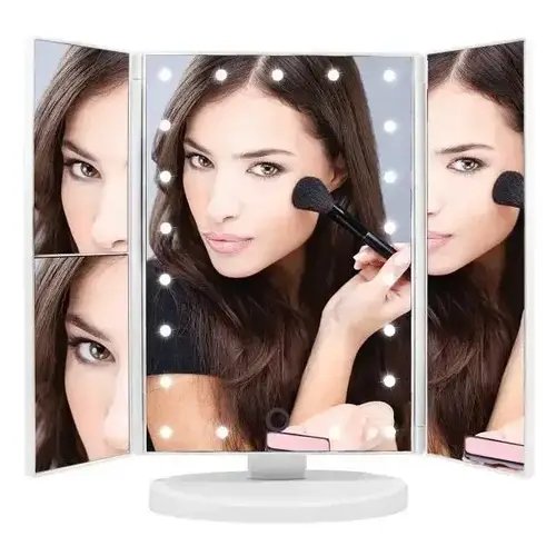Косметичне потрійне LED дзеркало з підсвіткою Magnifying Mirror HP227