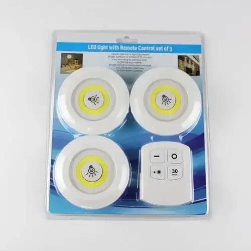 Комплект LED-світильників з пультом і таймером LED (3 світильники) HP227