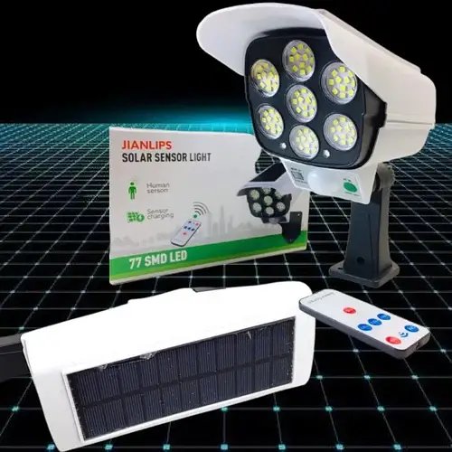 Вуличний ліхтар у формі камери solar light BL JLP 2178 на сонячній батареї з датчиком руху та пультом SN27