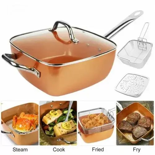 Сковорода з фритюрницею Square PAN Ampowar 24 см YU227