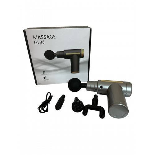 Масажер для тіла Massage Gun, акумуляторний 720 Перкуссионный аккумуляторный для всего тела с 4 насадками HP227