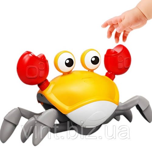 Інтерактивний дитячий краб, що рухається та відтворює музику