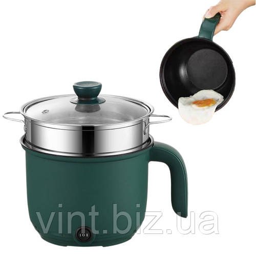 Електрична рисоварка 1,8 літра з антипригарним покриттям та металевим паровим котлом.