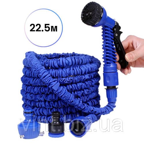Поливальний шланг подовжується в 3 рази, довжина 22,5 м, 7 режимів роботи.