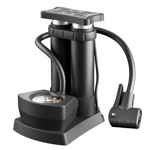 Портативний ножний насос з манометром Air pump AND 521-2414 Двоциліндровий насос для накачування шин