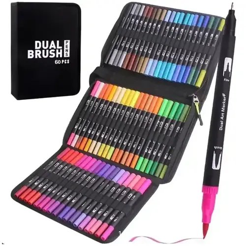 Маркери з малюнок Color pencil AND 60 CD, Акварельний набір маркерів 60 штук YU227