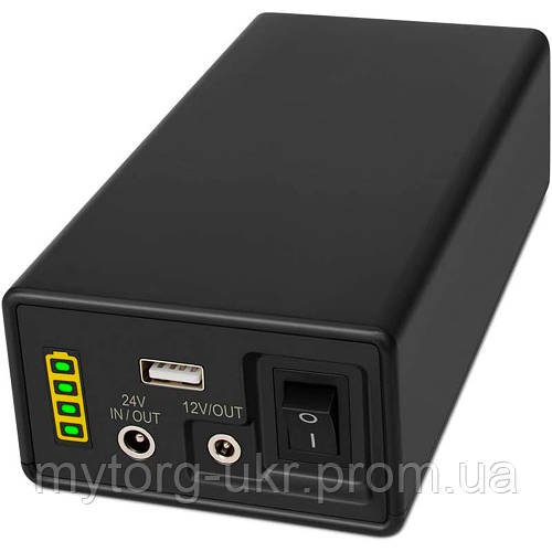 Батарея Power Bank DC-DC USB 24V 12V 5V 44800mAh  Чорний