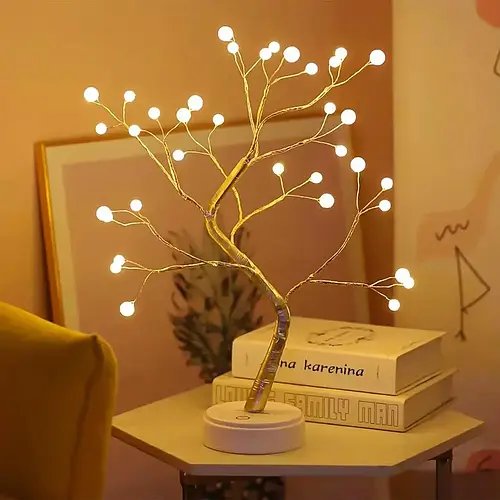 Декоративне дерево світильник Bonsai led tree light h20in N2 з гірляндою HP227
