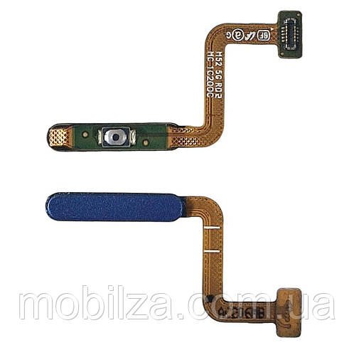 Шлейф з кнопками для Samsung M52 (включення та сканер відбитка пальця Touch ID) Orig Blue