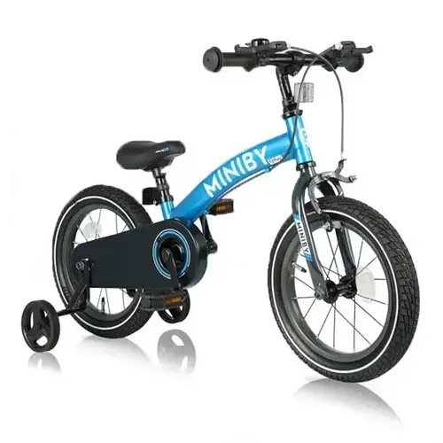Велосипед беговел двоколісний 14 дюймів Qplay Miniby Blue Блакитний