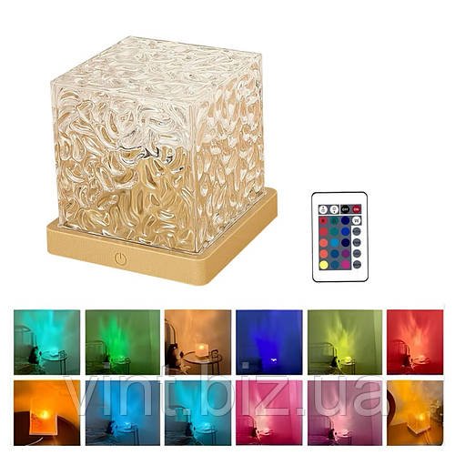 Куб – нічник з проекцією води пульт у комплекті.