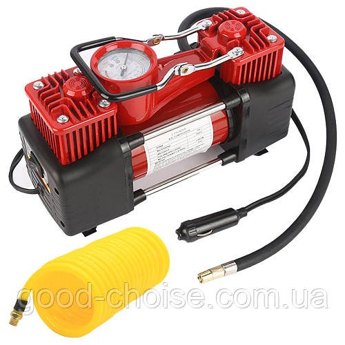 Автомобільний компресор двопоршеневий 12V, 10атм, 85л/хв, в кейсі/ Автокомпресор