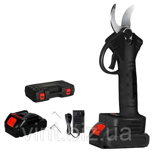 Електричний акумуляторний секатор у кейсі