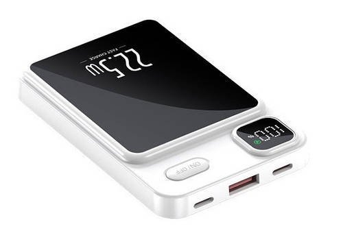 Портативний зарядний пристрій Power Bank MagSafe на 10 000 mAh Магнітний бездротовий повербанк Білий