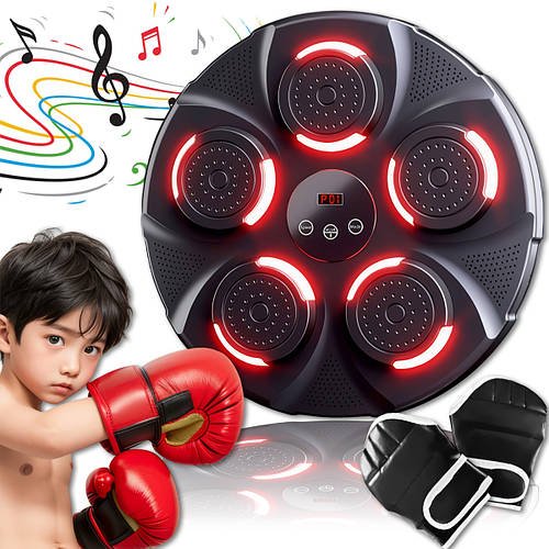 Тренувальний боксерський тренажер з музикою та підсвічуванням 9 режимів Music Boxing Настінна мішень для боксу