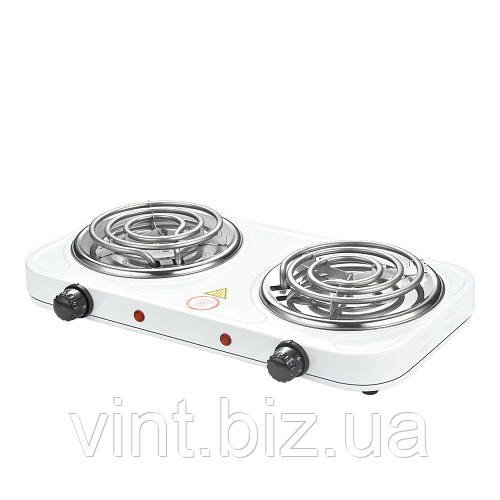 Спіральна електрична плита на дві комфорки 2000W