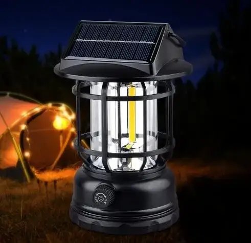 Лампа підвісна для кемпінгу із сонячною панеллю (KP-23) HP227