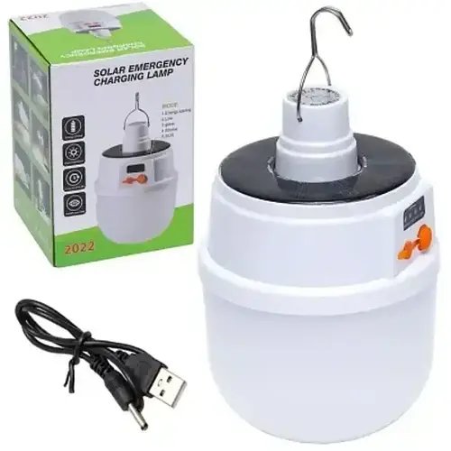 Ліхтар для кемпінгу акумуляторний, лампочка з гачком 2022 Solar Emergency Charging Lamp сонячна й акк. YU227