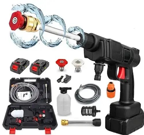 Акумуляторна мийка високого тиску 48 V + 2 АКБ / Пістолет для миття автомобіля/розпилювач води YU227