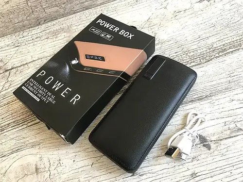 Power Bank 50000 mah Коричневий з екраном 3 USB + ліхтарик, павер банк SN27