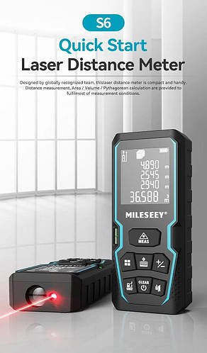 Mileseey S6 40м лазерний далекомір, рулетка, вимірювач довжини