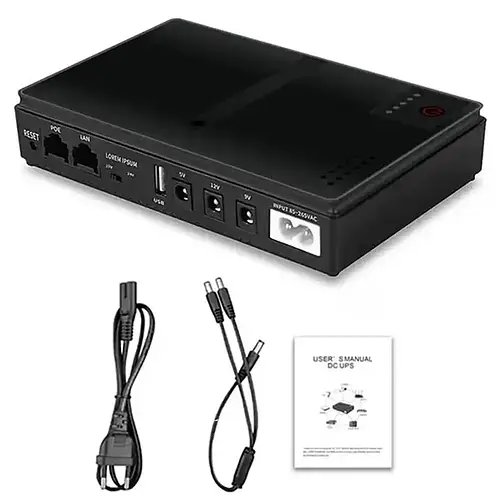 Портативне джерело безперебійного живлення для роутера на 10400mAh DC1018P UPS для роутера WiFi