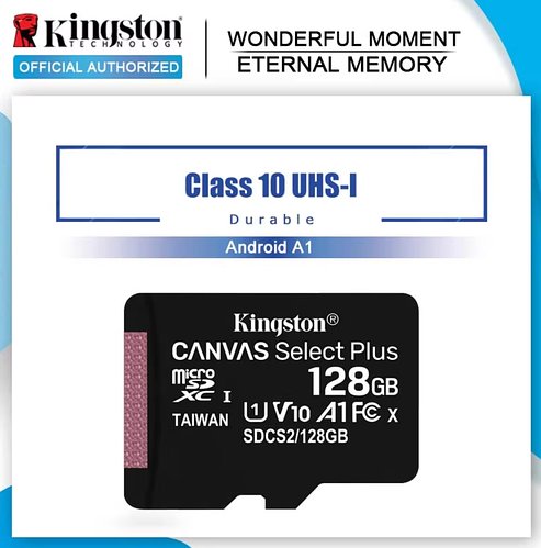 Карта пам’яті Kingston microSD 128GB Class 10 для телефону, камери, відеореєстратора