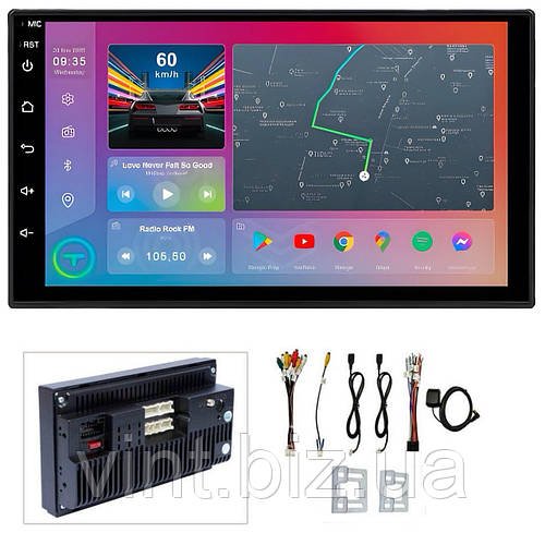 Android 2-din  магнітола в авто з GPS, WI-Fi та Bluetooth